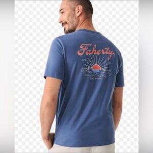 Faherty brand Graphic dry goods T Shrit size large